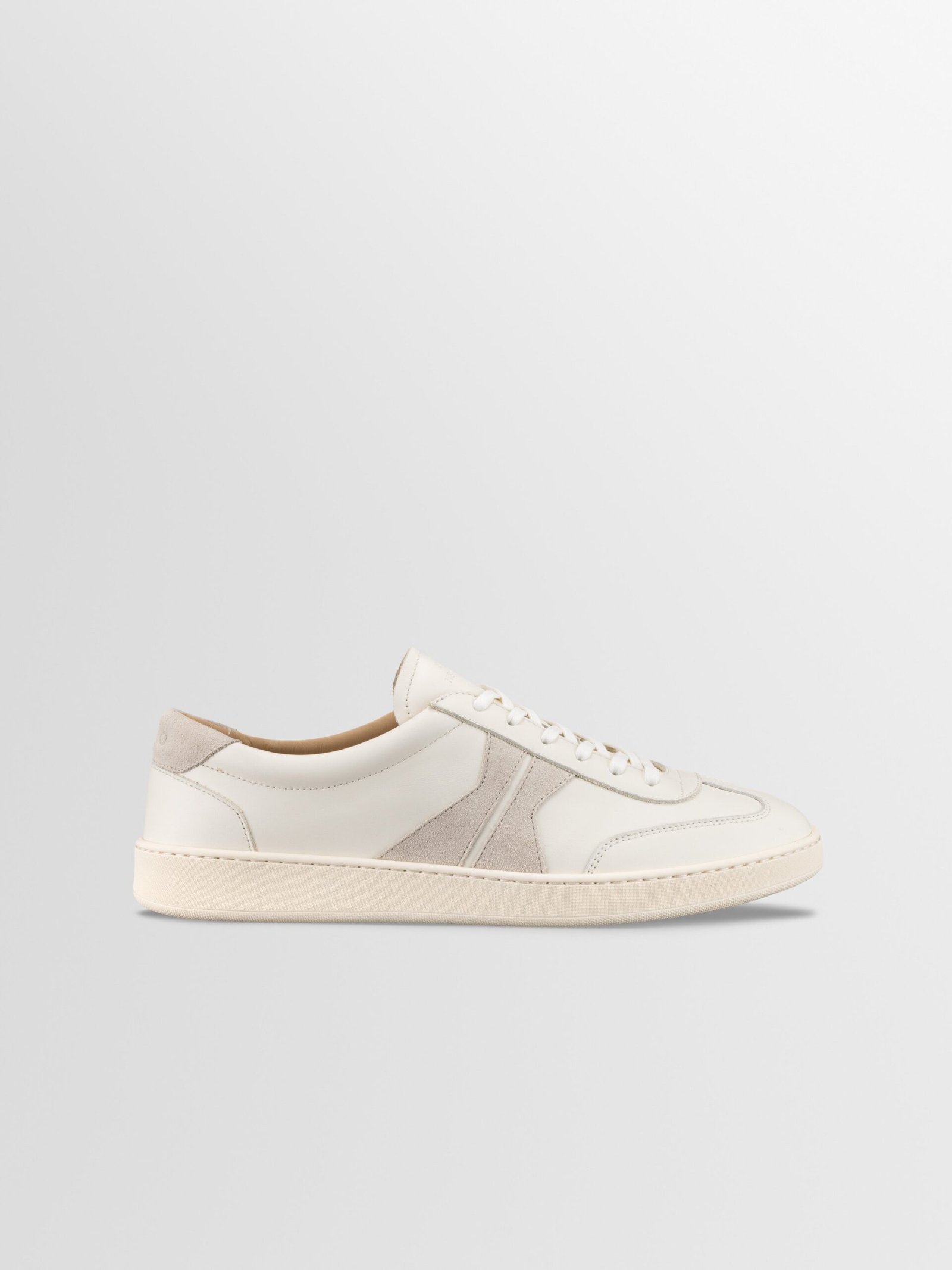 Monza-V2-bone-1 Monza Leather & Suede Sneaker in Bone - Image 1